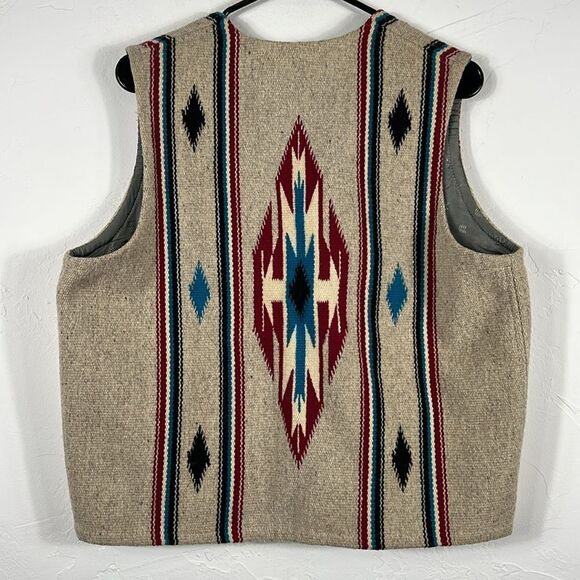 🔥🔥 Vintage CHIMAYOWEAVERS C.T.A. Native American Hand Weaved Aztec Western VES - Picture 6 of 10